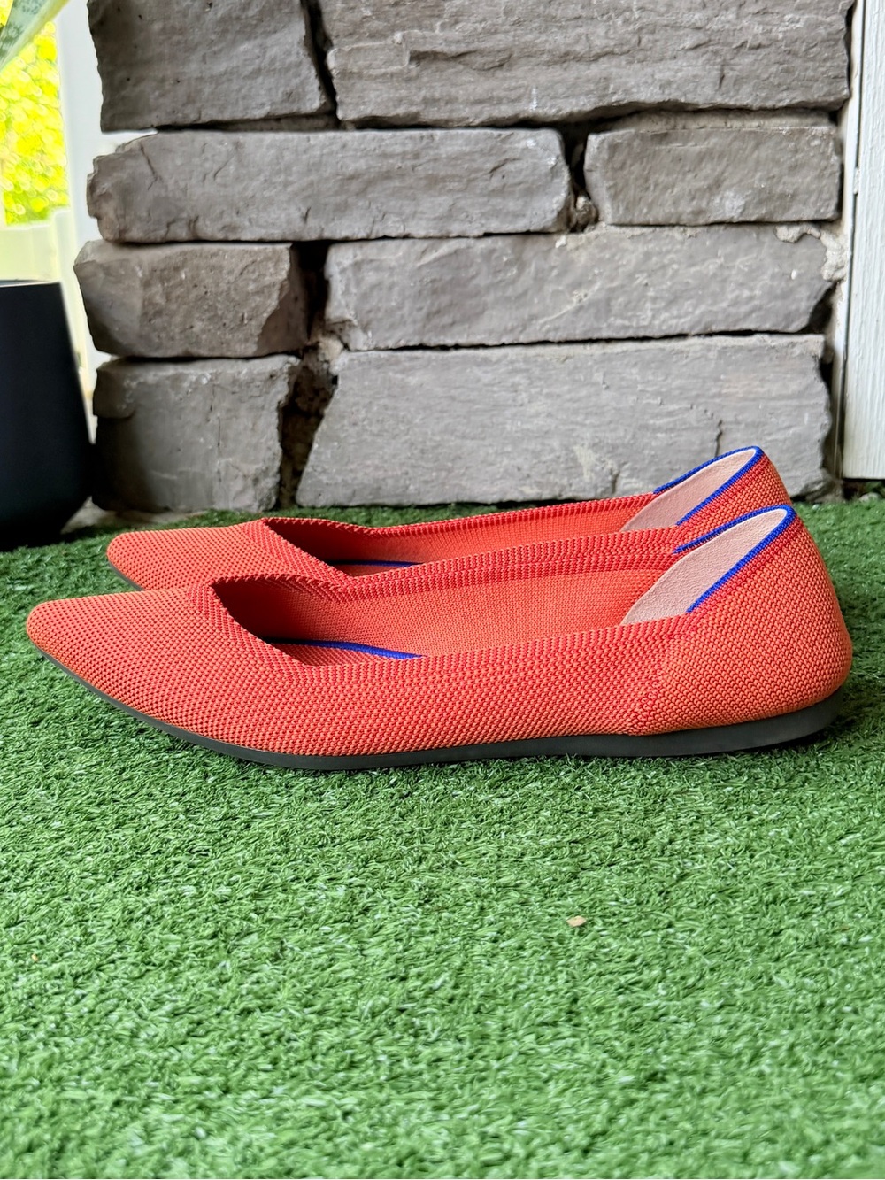 Rothy's The Point Flats Vibrant Orange Women’s Shoes - Picture 3 of 9